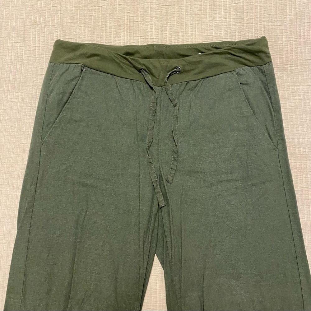 Reitmans green linen pants size 4